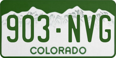 CO license plate 903NVG