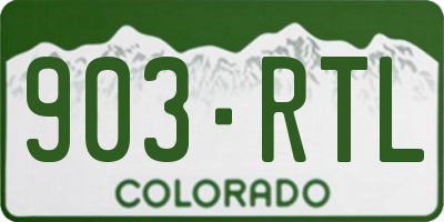 CO license plate 903RTL