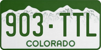 CO license plate 903TTL