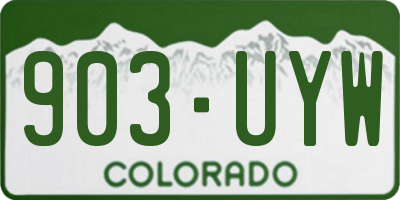 CO license plate 903UYW