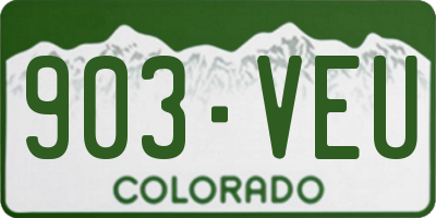 CO license plate 903VEU