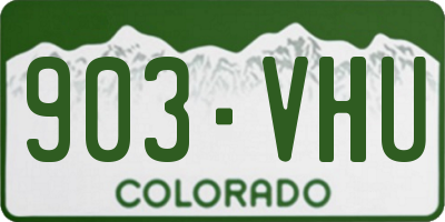 CO license plate 903VHU