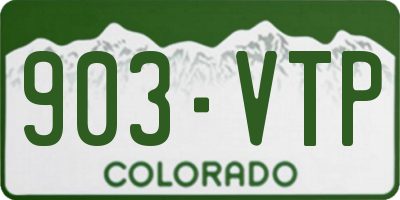 CO license plate 903VTP