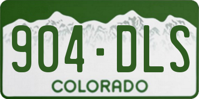 CO license plate 904DLS