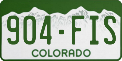 CO license plate 904FIS