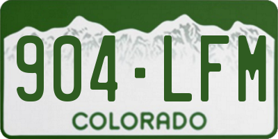CO license plate 904LFM