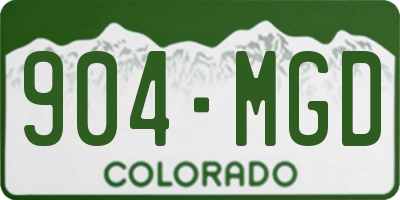 CO license plate 904MGD
