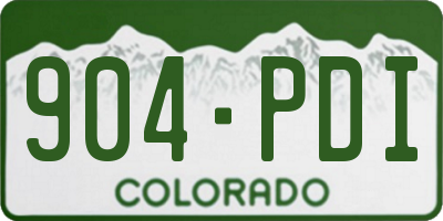 CO license plate 904PDI