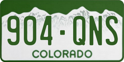 CO license plate 904QNS
