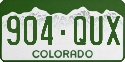 CO license plate 904QUX