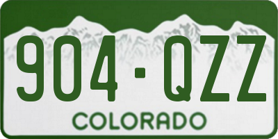 CO license plate 904QZZ