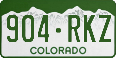CO license plate 904RKZ
