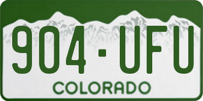 CO license plate 904UFU
