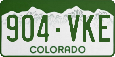 CO license plate 904VKE