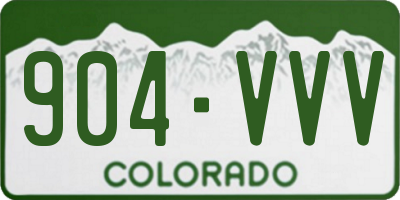 CO license plate 904VVV