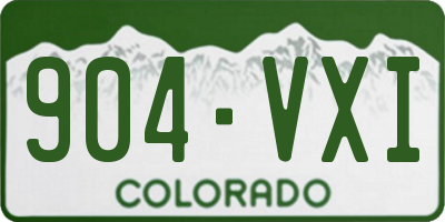 CO license plate 904VXI