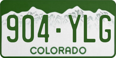 CO license plate 904YLG