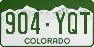 CO license plate 904YQT