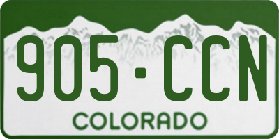 CO license plate 905CCN