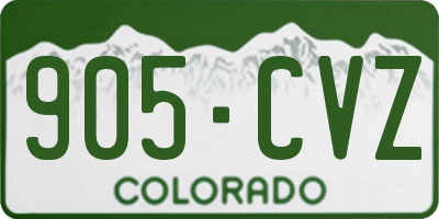 CO license plate 905CVZ