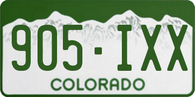 CO license plate 905IXX