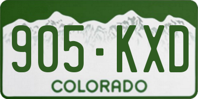 CO license plate 905KXD