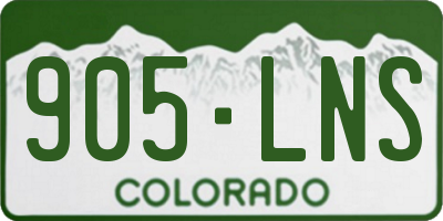 CO license plate 905LNS