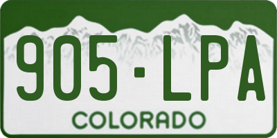 CO license plate 905LPA
