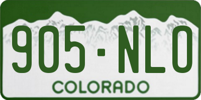 CO license plate 905NLO