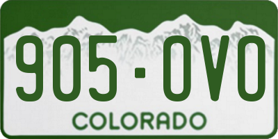 CO license plate 905OVO