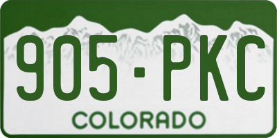 CO license plate 905PKC