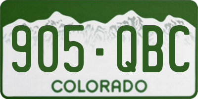 CO license plate 905QBC