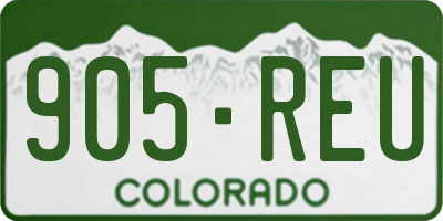CO license plate 905REU