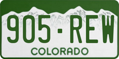 CO license plate 905REW
