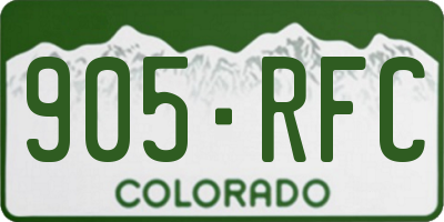 CO license plate 905RFC