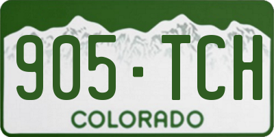 CO license plate 905TCH
