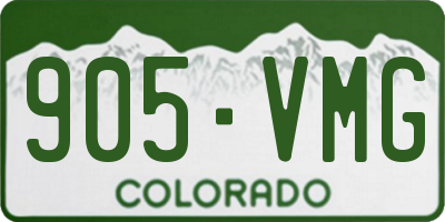 CO license plate 905VMG