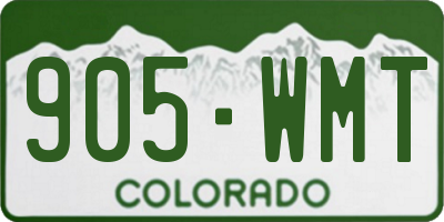 CO license plate 905WMT