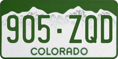 CO license plate 905ZQD