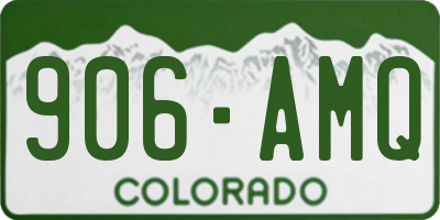 CO license plate 906AMQ