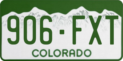 CO license plate 906FXT