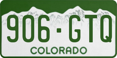 CO license plate 906GTQ
