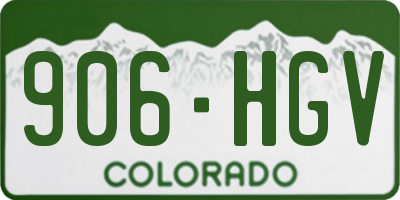 CO license plate 906HGV