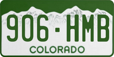 CO license plate 906HMB