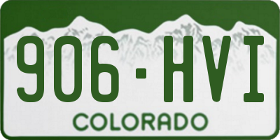 CO license plate 906HVI