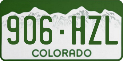 CO license plate 906HZL
