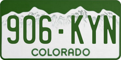 CO license plate 906KYN