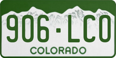 CO license plate 906LCO