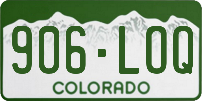 CO license plate 906LOQ