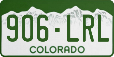 CO license plate 906LRL